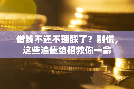 济南借钱不还不理睬了？别慌，这些追债绝招救你一命